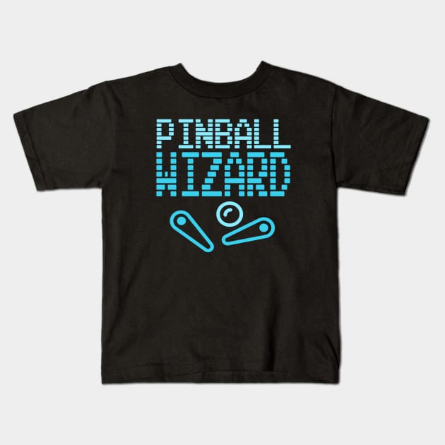 Pinball Wiz (Blue Edition) Kids T-Shirt by LefTEE Designs